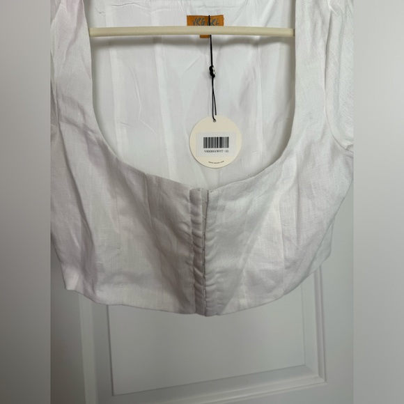 NWT Vrg Grl Selena linen white corset top - Picture 7 of 16